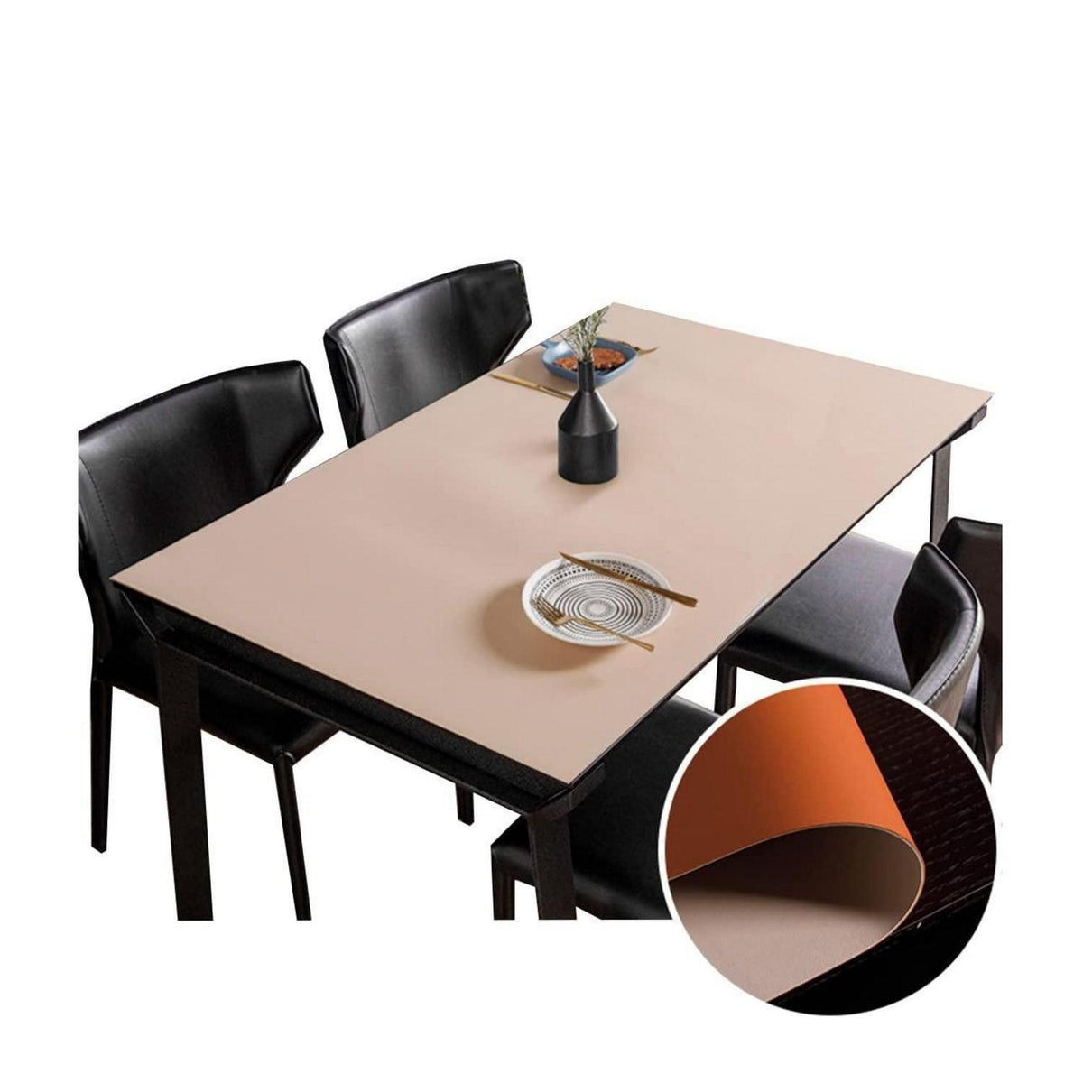 PU Tischdecke Wasserdicht Apricot+Orange 80x180 cm
