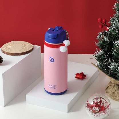 Edelstahl Trinkflasche mit Strohhalm für Kinder 16oz - BPA