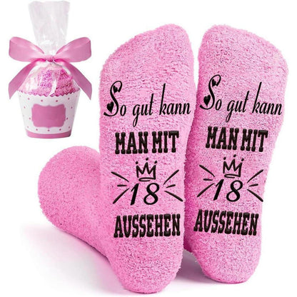 Kuschelsocken Damen Cupcake Geschenkideen Lustige Socken