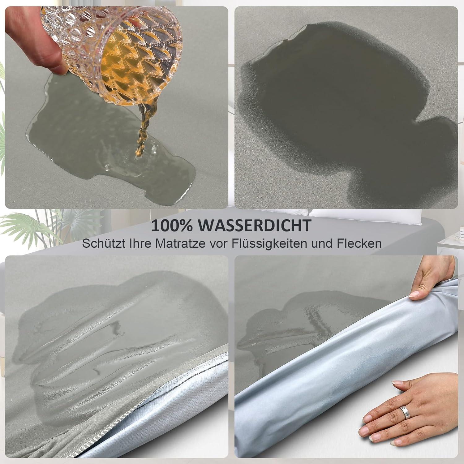 Wasserdichter Matratzenschoner 180x200cm atmungsaktives Spannbettlaken