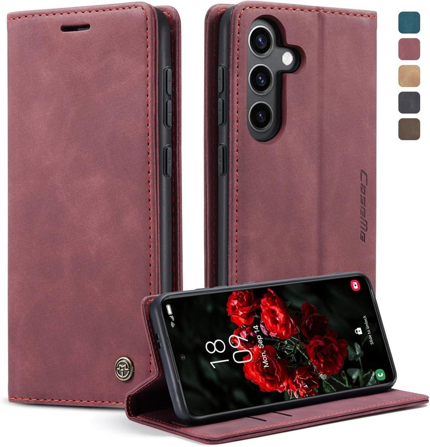 Samsung Galaxy S24 5G Handyhülle Leder Klapphülle Magnet Standfunktion