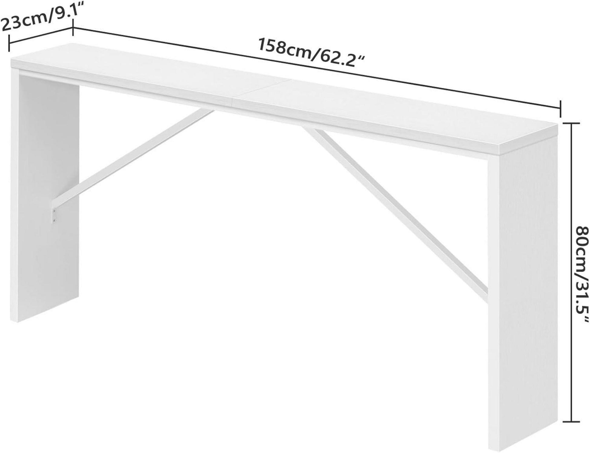 Konsolentisch Retro-Esstisch Schmaler Beistelltisch Hinter dem Sofa
