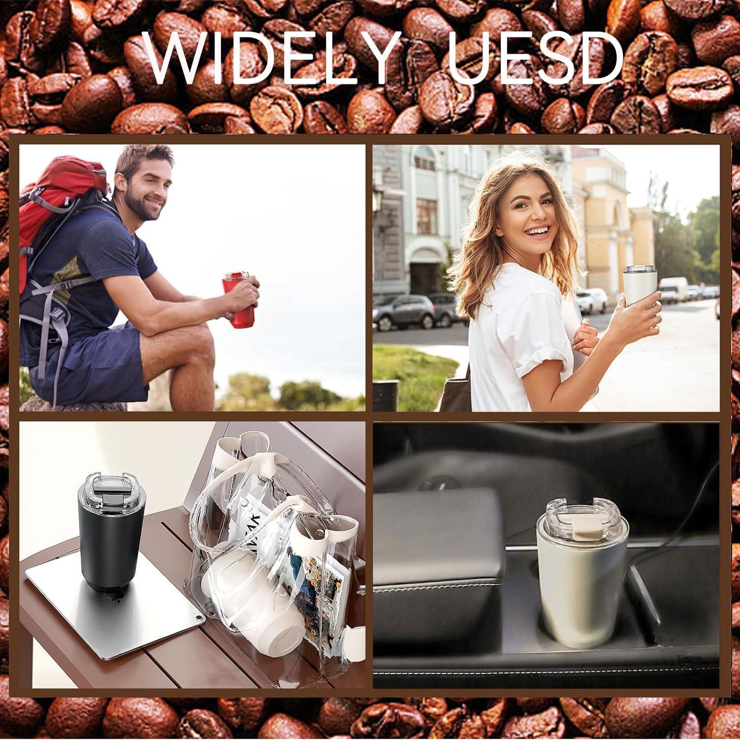 Thermobecher Kaffee to go 380ml Auslaufsicher Beige Unterwegs