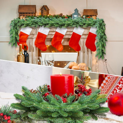Künstliche Tannenzweige 50 Stück DIY Weihnachtsdeko Grün 26 cm