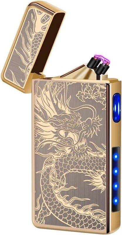 LcFun Elektrisches Plasma Lichtbogen Feuerzeug - Goldener Drache