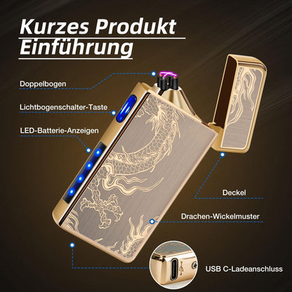 LcFun Elektrisches Feuerzeug USB Aufladbar Plasma