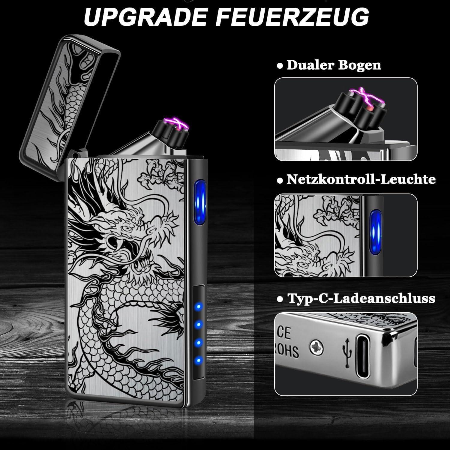 USB Elektrisches Feuerzeug mit Lichtbogen und LED Anzeige
