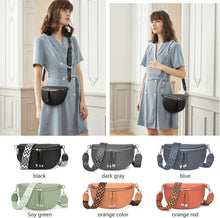 Umhängetasche Damen Crossbody Bag Dunkelgrau Breiter Gurt