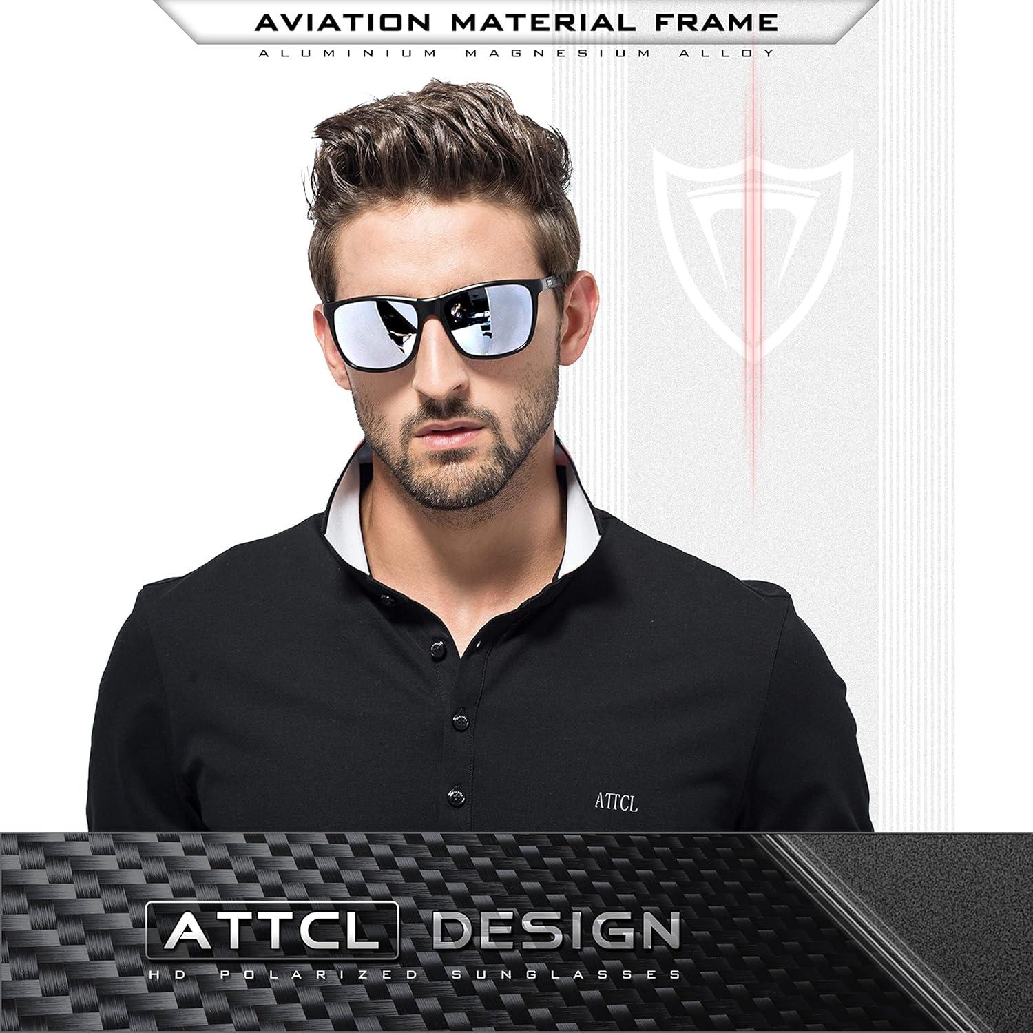 ATTCL Herren Polarisierte Al-Mg Sonnenbrille Ultraleicht