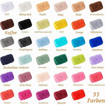 Armstricken Wolle Dunkelgrau 500g - Chunky Garn zum Häkeln & Stricken
