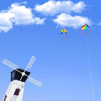 Großer Regenbogen Delta Drachen Kinder Strand 300ft