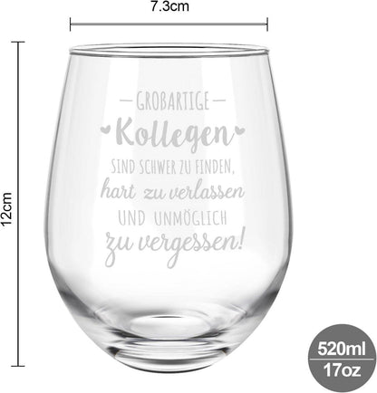 Joymaking Lustiges Abschiedsgeschenk Kollegen Weinglas 17oz Spruch