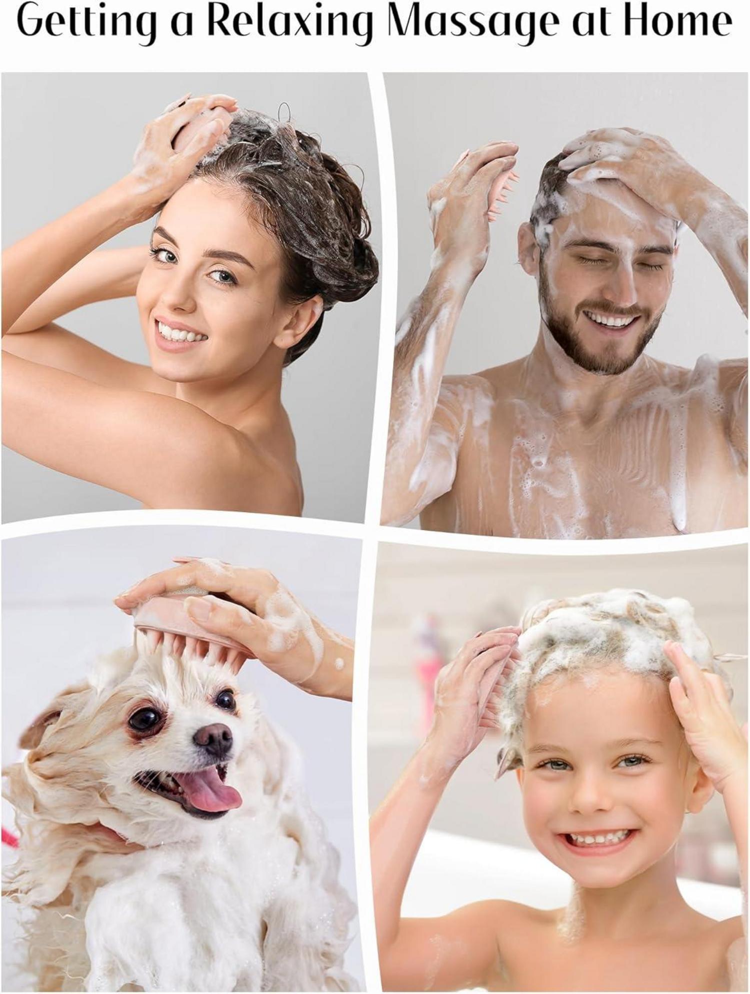 HEETA Kopfmassagebürste Silikonborsten Haarpflege Haarmassage