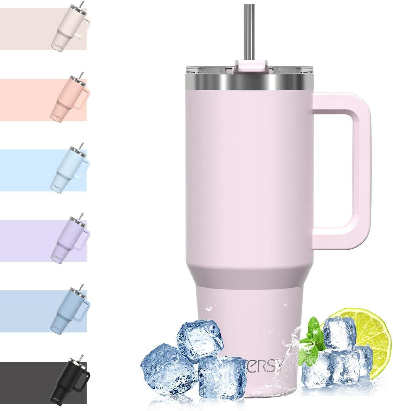 Isolierter Kaffeebecher 40oz Edelstahl Vakuumdichtung Rose