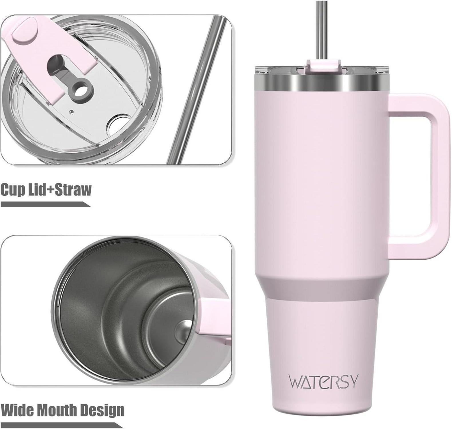 Isolierter Kaffeebecher 40oz Edelstahl Vakuumdichtung Rose