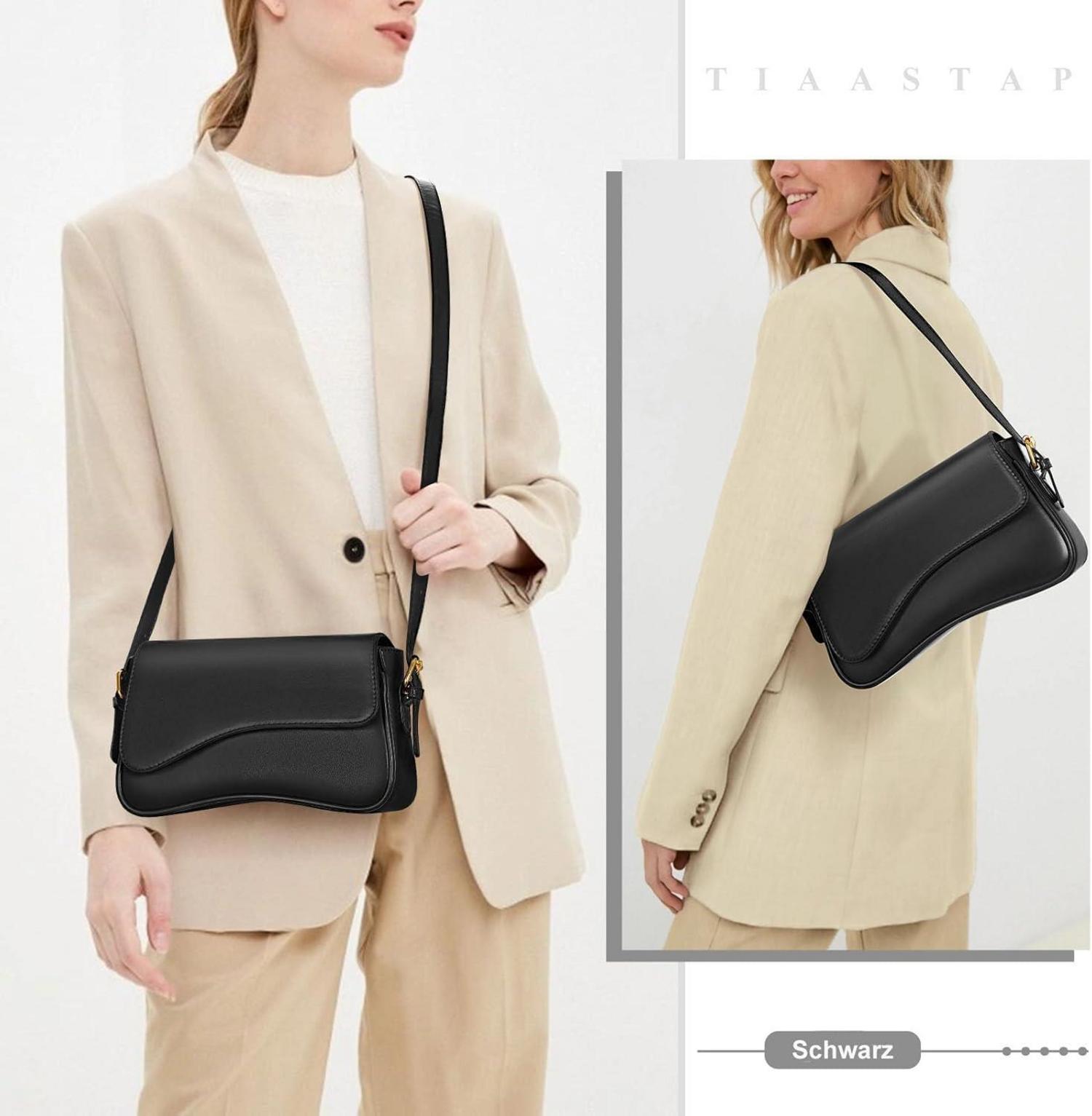 TIAASTAP Handtasche Damen Shoulder Bag Leder Aesthetic