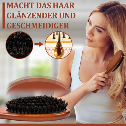 Sleek Look Haarbürste 2er-Pack Wildschweinborsten Bürste Haare