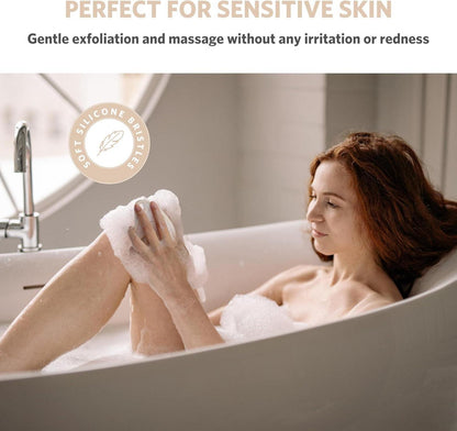 Silikon Duschbürste Sanftes Exfoliating Blattform Scrubber Hautoberfläche