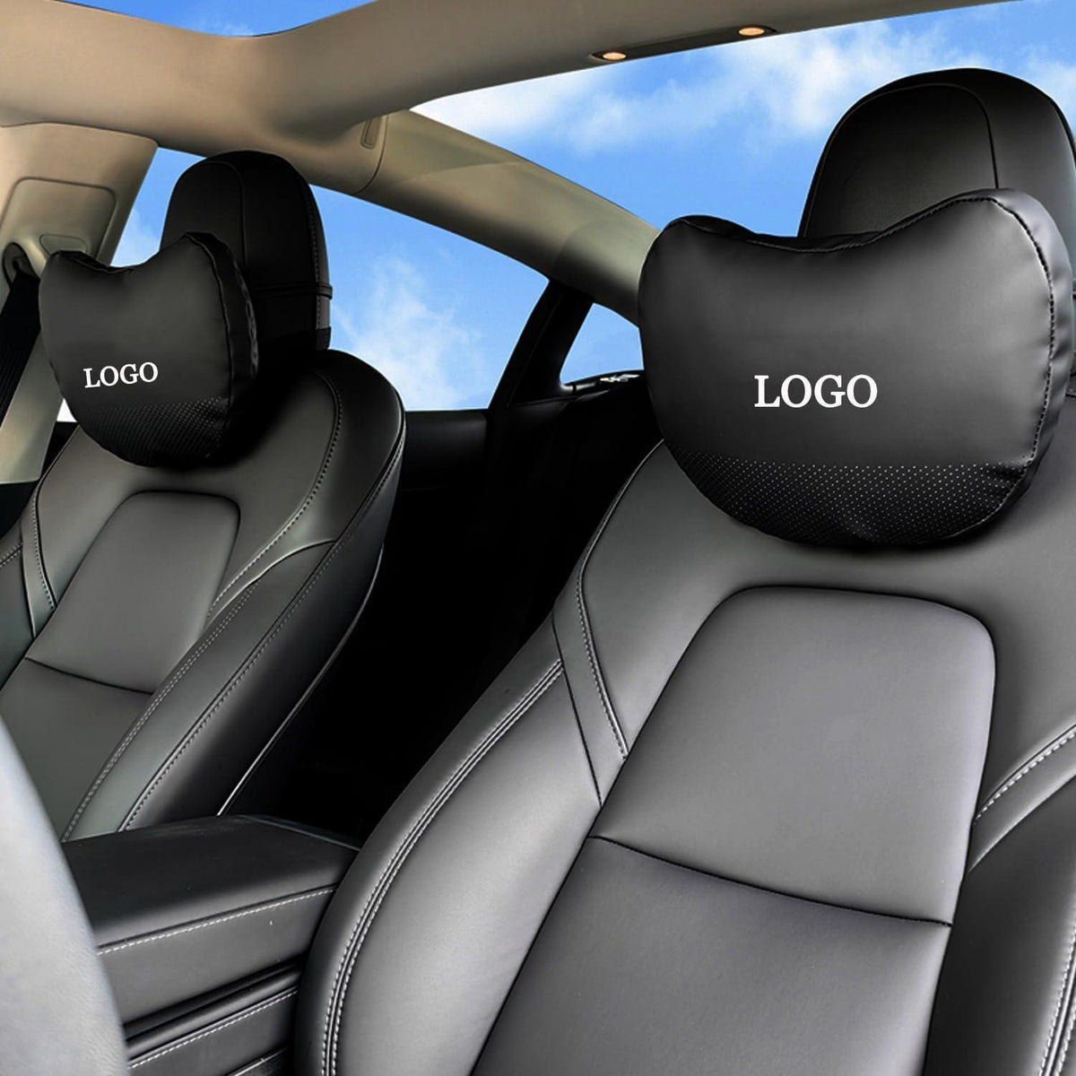 Nackenkissen 2er-Set Nappaleder Tesla Model 3/Y/S/X