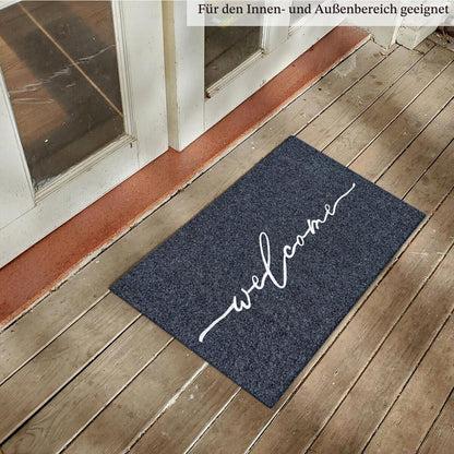 Fußmatte Grau 70x45 cm – Anti-Rutsch & Schmutzabsorbierend