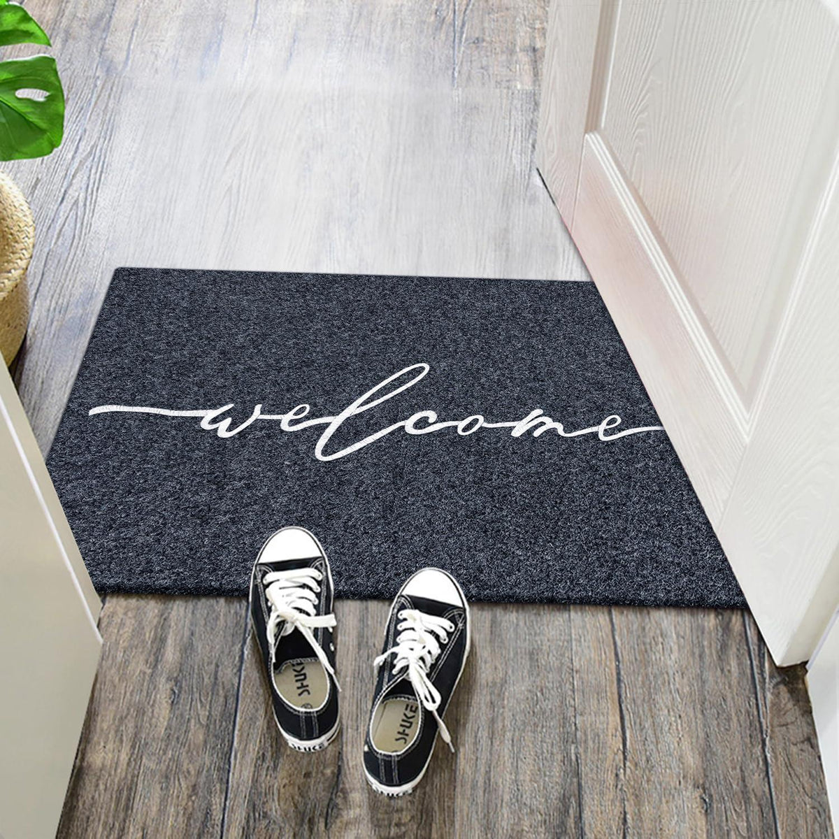 Fußmatte Grau 70x45 cm – Anti-Rutsch & Schmutzabsorbierend