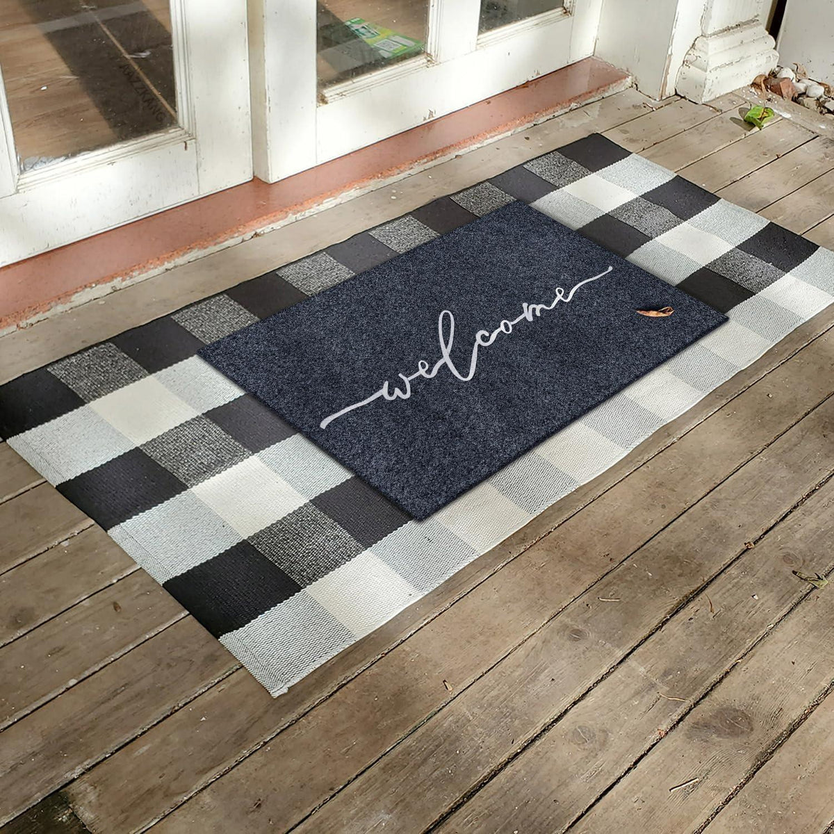 Fußmatte Grau 70x45 cm – Anti-Rutsch & Schmutzabsorbierend