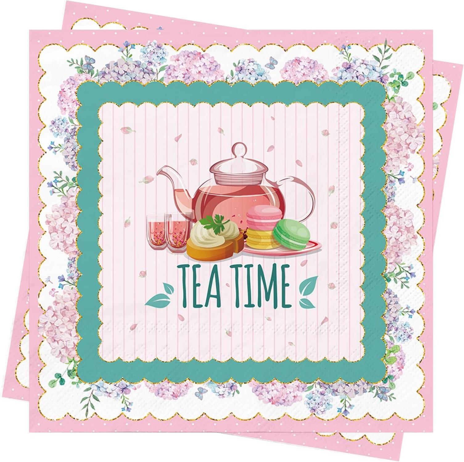 Servietten Blume Frühling Tischdeko 40Stück Papierservietten Napkins