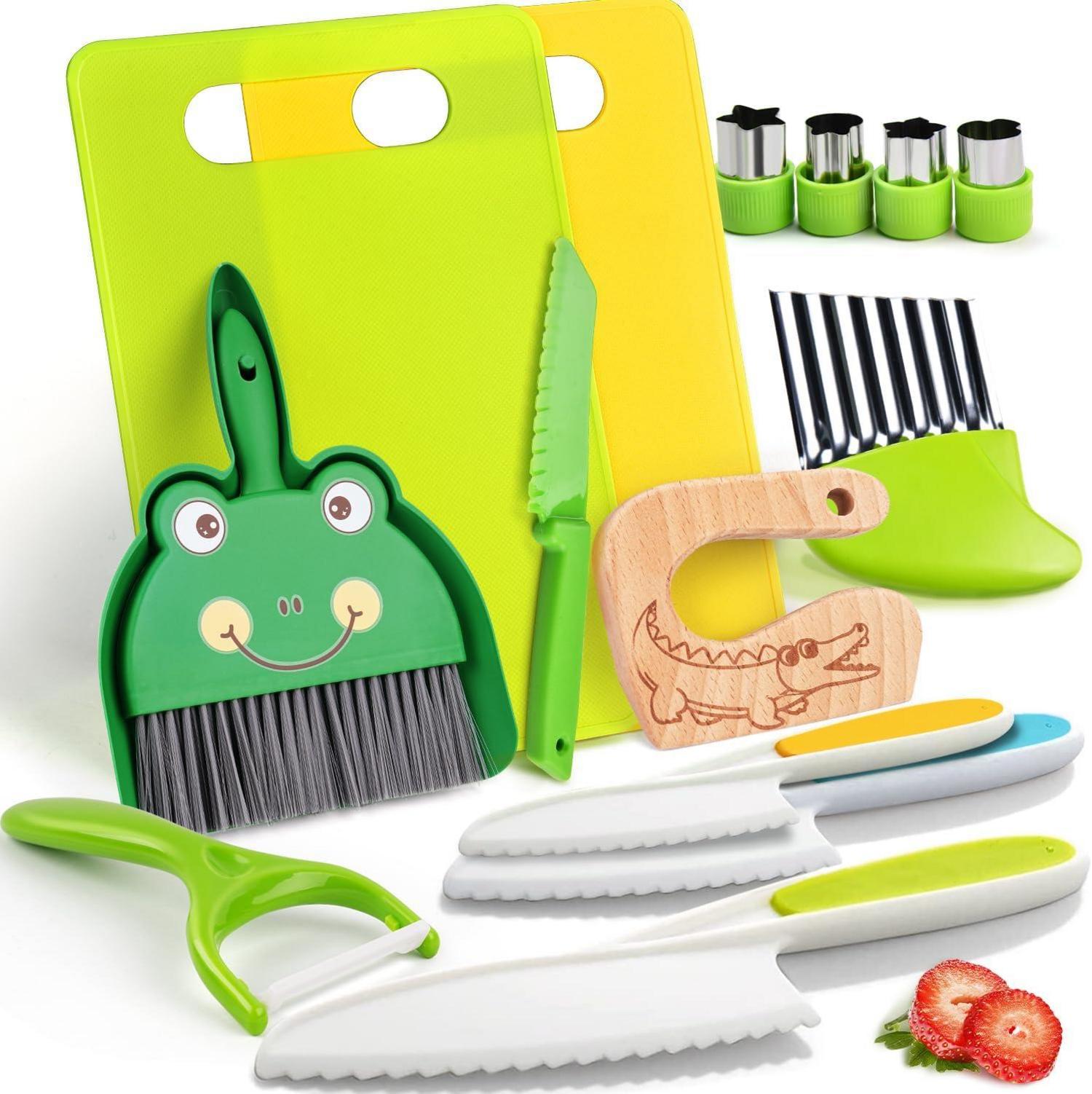 Kindermesser Set 14-teilig für sicheres Kochen | Montessori