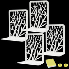 Qualsen Bücherstütze Metall Baum Vogel Design 2 Paar