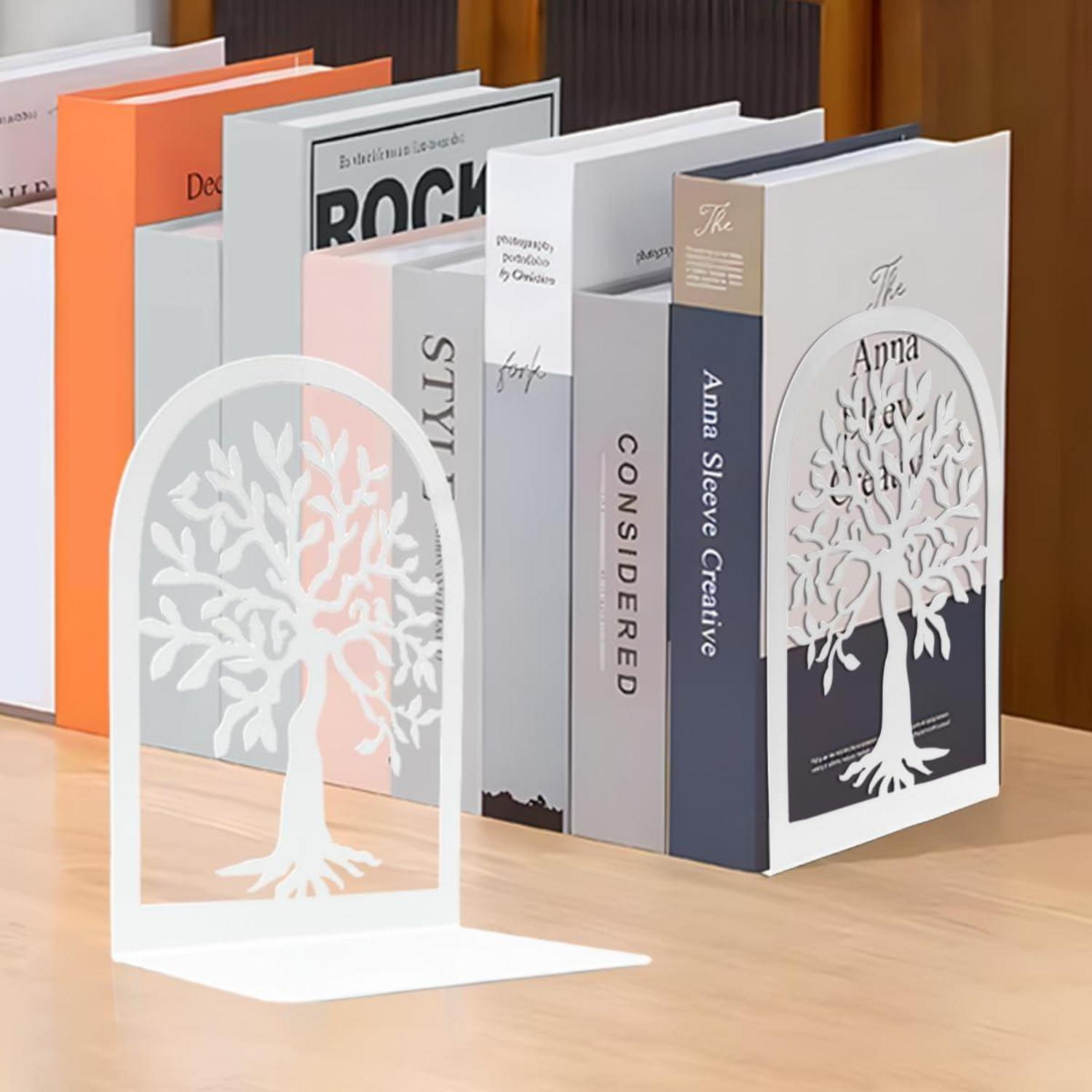 Qualsen Buchstütze Metall Bücherhalter Bookends Regal Schule 1 Paar