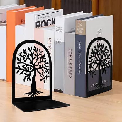 Qualsen Metall Buchstütze Bücherhalter Regal Schwarz