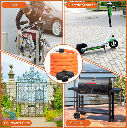 SPGOOD Fahrradschloss 120cm 12mm Hochsicherheits Kabelschloss