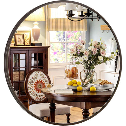 Rechteckiger Wandspiegel Schwarz – Moderner Bad- & Wohnzimmer Spiegel