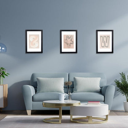 Schwarzer Bilderrahmen A4 Passepartout 3er-Set freistehend wandmontage