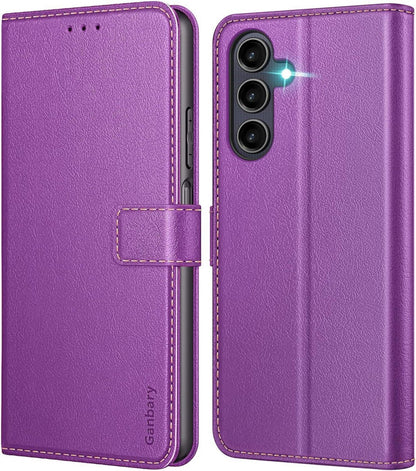 Samsung Galaxy A25 5G Handyhülle Leder Klapphülle Violett