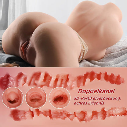 Männlicher Masturbator 3D Taschenmuschi 2 in 1 Sexspielzeug Men