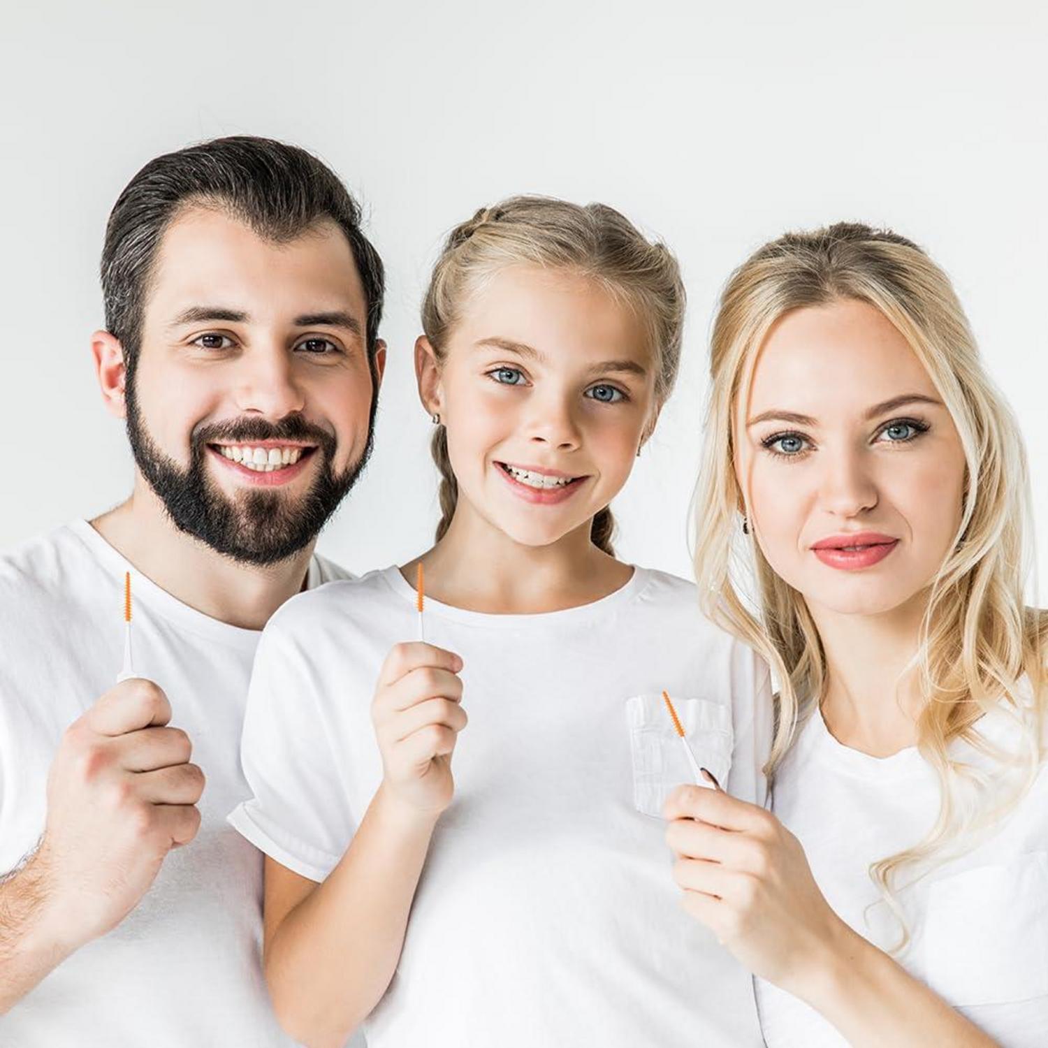 Interdentalbürsten 220 Stück Silikon Zahnzwischenraumbürsten Dental Stick