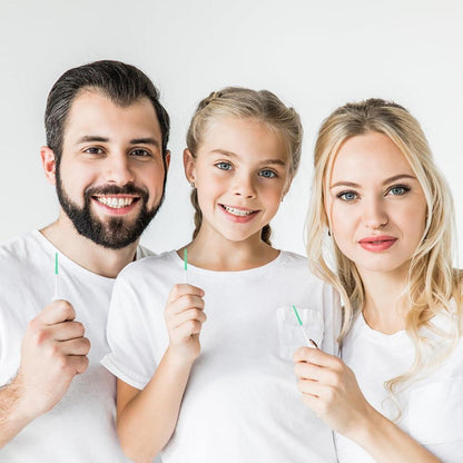 URAQT Interdentalbürsten 220 Stück Silikon Zahnseide Stick Dentalbürsten