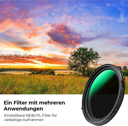 Multifunktionaler 67mm ND CPL Filter 2-in-1 für Videoaufnahmen