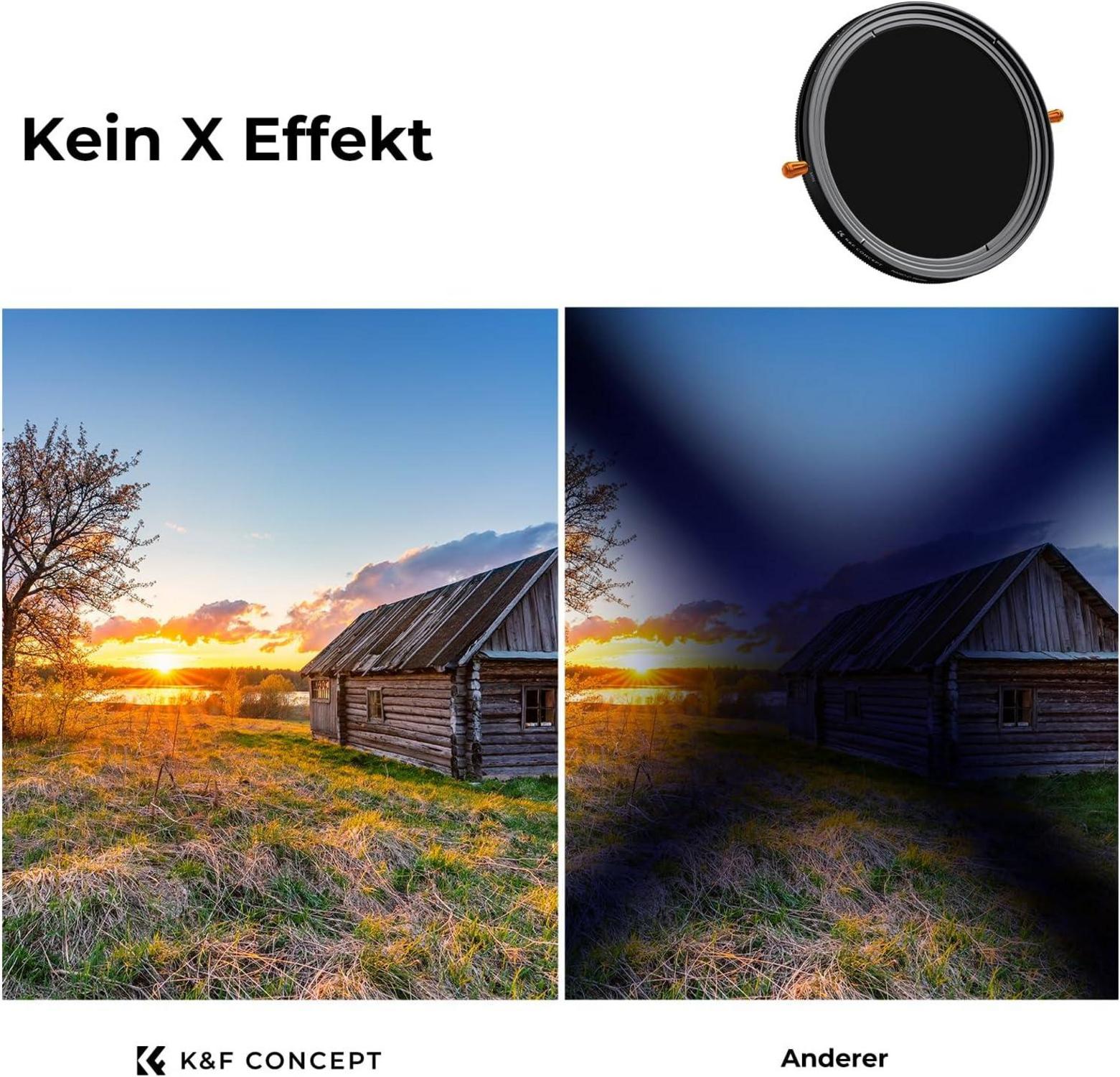 55mm ND CPL Filter 2-in-1 multifunktionaler Graufilter und Polfilter