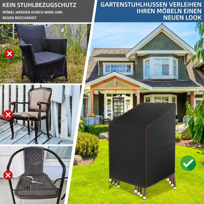 Gartenstuhl Abdeckung 420D Oxford-Stoff Wasserdicht Winterfest