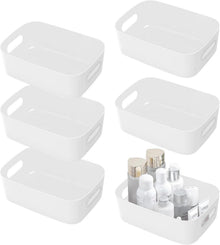 Aufbewahrungsboxen Organizer Kunststoff 6er Set Weiß fü Badezimmer