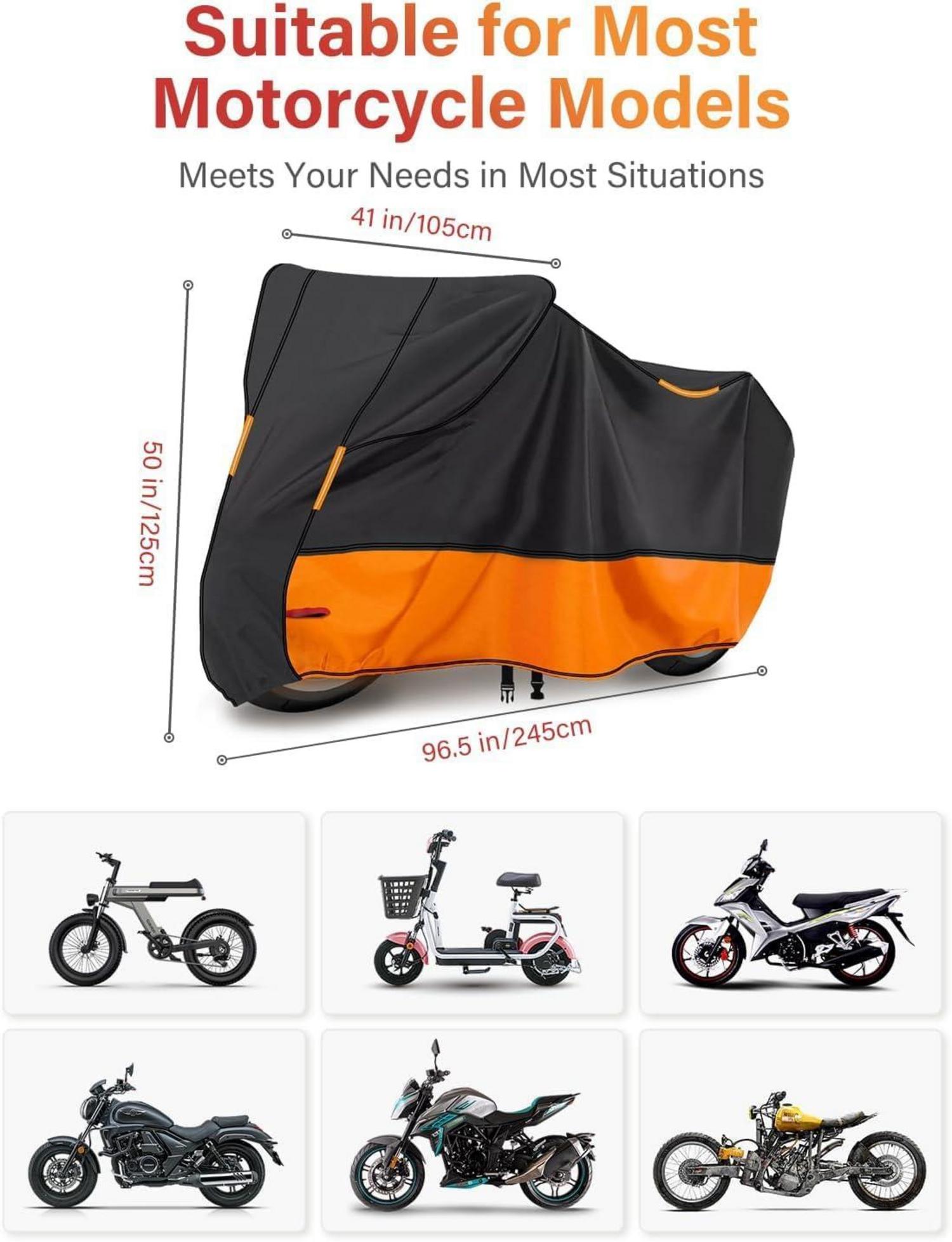 Motorrad Abdeckplane Wasserdicht Winterfest XXL 210D Roller Garage