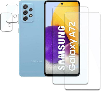 Panzer Schutzfolie Samsung Galaxy A72 4in1 Set 9H Härte