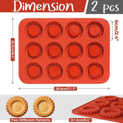 Silikon Tartelette Förmchen 2er Set | Mini Backform für Torteletts