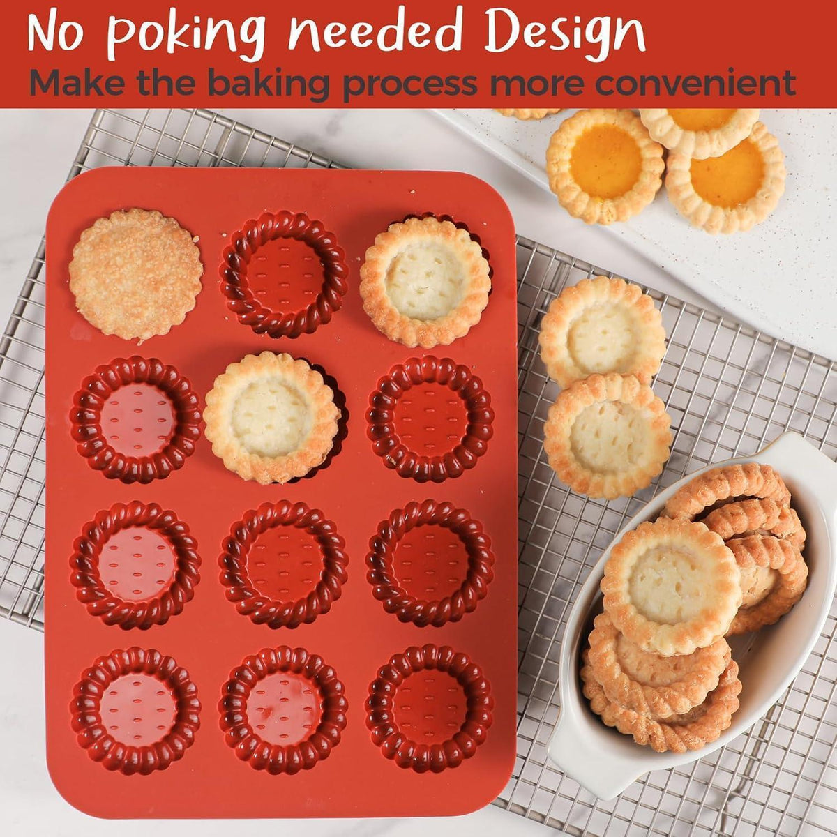 Silikon Tartelette Förmchen 2er Set | Mini Backform für Torteletts