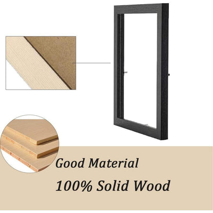 Schwarzer A3 Bilderrahmen 2er Pack Holz DIN A3 Fotorahmen