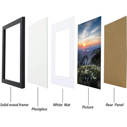 Schwarzer A3 Bilderrahmen 2er Pack Holz DIN A3 Fotorahmen