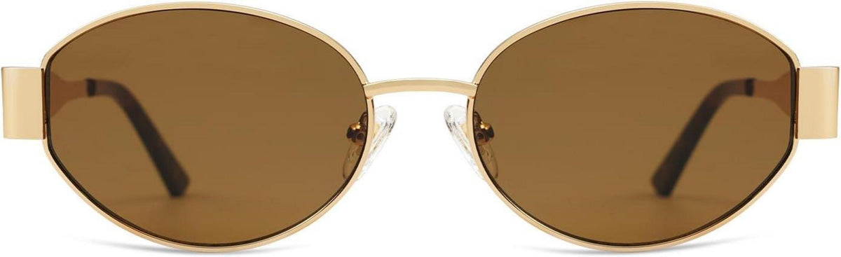Retro Oval Sonnenbrille Damen Herren Metal UV400 Schutz