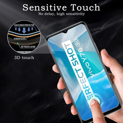 3er Pack Vivo Y76 Displayschutzfolie 9H Härte Panzer Glas Anti-Kratzen